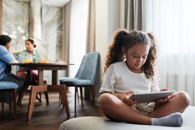 Child on iPad